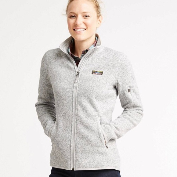 Women's L.L.Bean Sweater Fleece Full-Zip Jacket - Picture 4 of 5